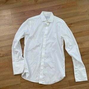 THE BLK TUX- White button down Tuxedo Dress shirt